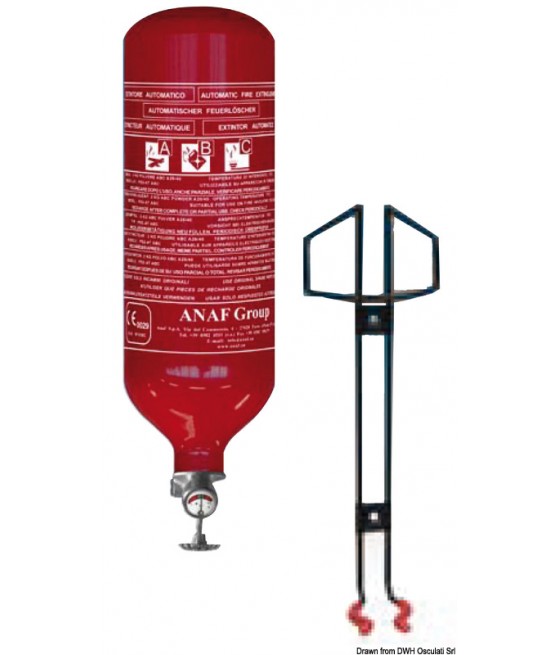Automatický práškový sprejový hasiaci prístroj valcový 2 kg
