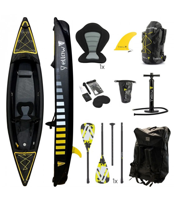 YellowV Inflatable Kayak "BRAZOS 1" (1 osoba)  - Complete Set